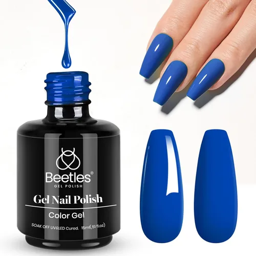Miniatura 131 de Beetles - Esmalte de uñas de gel verde luminoso que brilla en la oscuridad, esmalte de uñas de gel que se absorbe con lámpara LED UV, arte de uñas