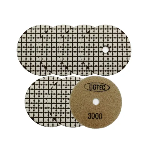 Miniatura 15 de BGTEC Juego de almohadillas de pulido de diamante seco de 4 pulgadas, kit de 8 almohadillas de grano 400 para granito, mármol, piedra de cuarzo