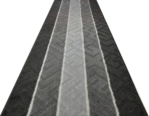 Miniatura 3 de Alfombra de pasillo de corte personalizado, antideslizante, 31 pulgadas de ancho x tu elección de longitud, flecha antracita, 31 pulgadas x 3 pies