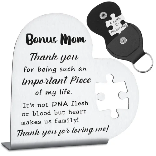 Regalos adicionales para mamá de hijo, hija, yerno, nuera, placa de regalo para mamá, regalo de cumpleaños para mamá, regalos de cumpleaños para el