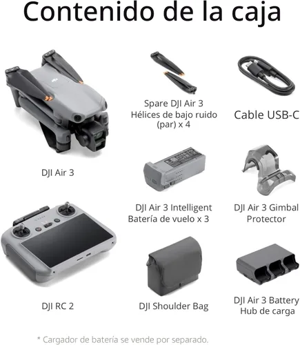 Miniatura 5 de Combo DJI Air 3 Fly More con DJI RC 2, dron con cámara 4K, cámaras principales duales, 3 baterías para tiempo de vuelo extendido, foto de 48MP