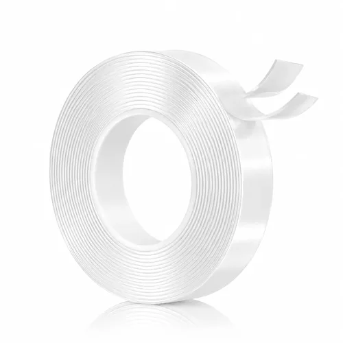 Bulina Nano Tape Double Sided Heavy Duty 1/2''×10Ft, Removable Washable Adhesive Tape, Clear Multipurpose Mounting Tape for Wall, Carpet, Pictures,