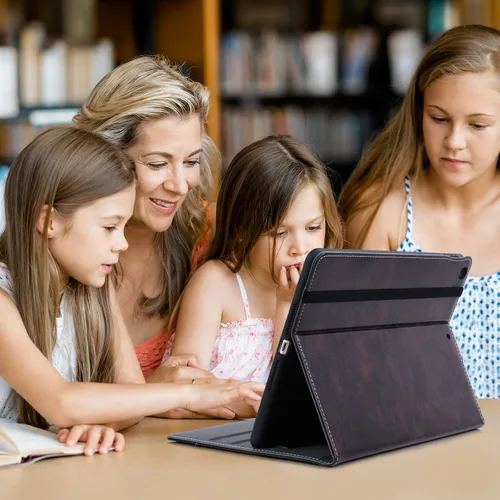 Miniatura 4 de HFcoupe Funda protectora de soporte multiángulo para iPad de 9ª, 8ª y 7ª generación (2021/2020/2019), funda protectora con soporte multiángulo