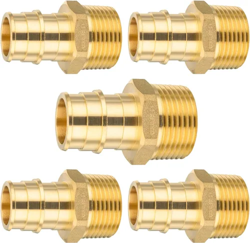 Miniatura 13 de HeSun Paquete de 10 accesorios Pex A, codo de oreja de expansión de 1/2 pulgada, rosca NPT hembra de 1/2 pulgada x expansión Pex A de 1/2 pulgada