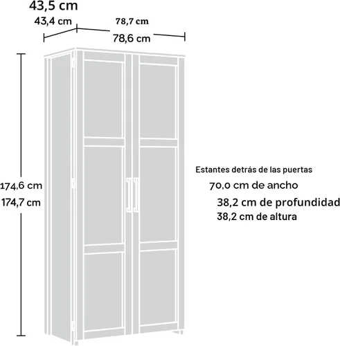 Miniatura 3 de Sauder HomePlus Armario de almacenamiento/despensa, acabado blanco