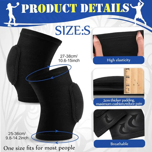 Miniatura 3 de Yinder 4 piezas de rodillera de voleibol y manga para brazo Accesorios de voleibol Incluye funda para el antebrazo, codera, guardamuñeca