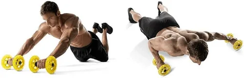 Miniatura 5 de XENITE Core Wheels - Rodillo de entrenamiento de fuerza dinámica y abdominales, juego de 2 ejercicios dinámicos para mejorar la fuerza del núcleo