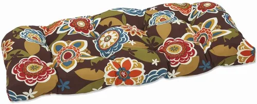Miniatura 8 de Pillow Perfect Cojín floral para sofá de interior/exterior, acolchonado, resistente a la intemperie y a la decoloración, 19 x 44 pulgadas
