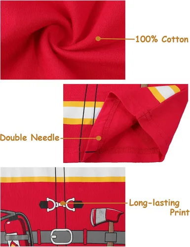 Miniatura 4 de A&J DESIGN Toddler & Kids Pajama Sets, 100% Cotton 2-Piece Pjs