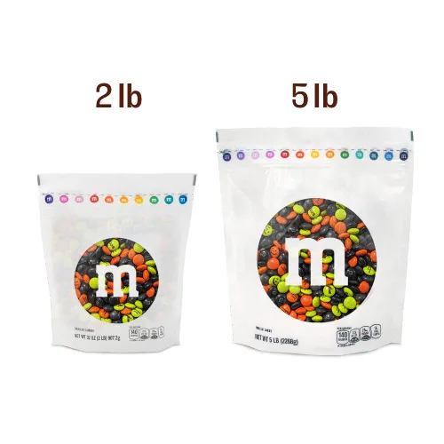 Miniatura 3 de M&M'S WORLD Caramelos de Halloween preimpresos, 2 libras de caramelos a granel en paquete resellable para fiesta de Halloween, dulce o truco