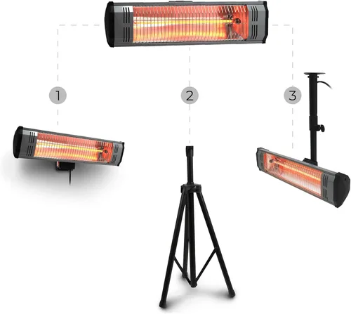 Miniatura 13 de Heat Storm HS-1500-TT Infrarrojo, cable de 7 pies, trípode + calentador, negro