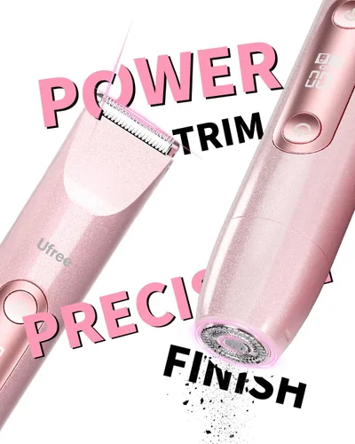 Miniatura 4 de Afeitadoras eléctricas Ufree para mujer, recortadoras de bikini de doble cabeza, afeitadora eléctrica para el vello púbico del cuerpo para la cara