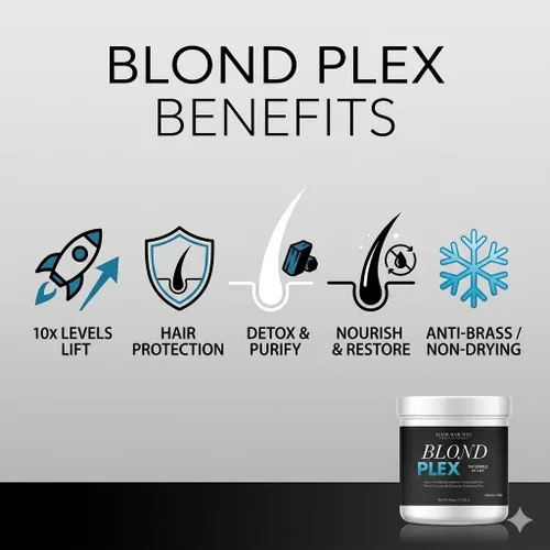 Miniatura 7 de Blond Plex Extreme Lifting 10X Levels - Polvo Aclarante Libre de Polvo Negro/Carbón con Acabado Frío y Brillante - Hecho en Italia 500g / 17.63oz