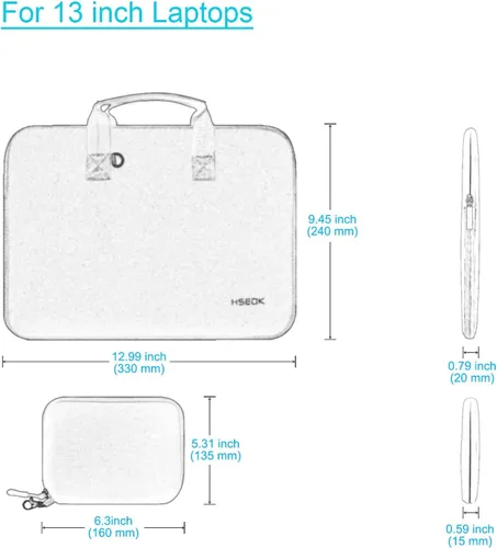 Miniatura 2 de HSEOK manga para portátil, estilo lóbulo / marroquí, tela de lona, bolsa funda para 12.9 iPad Pro / 13.3 pulgadas MacBook Air & Pro con funda