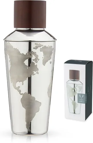 Miniatura 12 de Viski Admiral - Coctelera para cócteles fríos, Margarita, Whisky Sour, vaso de cristal cortado con tapa de acero inoxidable y colador, elegante