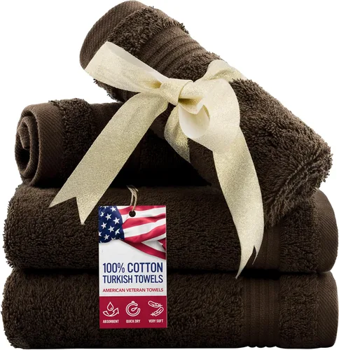 Miniatura 81 de Toalla American Veteran, Juego de Toallas de Mano para Baño de 4, 100% Conjunto de Toallas de Mano Turcas de Algodón, Toallas de Mano Suave