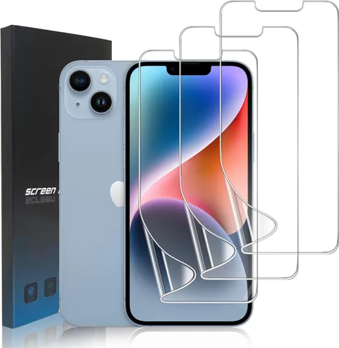 Miniatura 9 de Paquete de 3 protectores de pantalla de película de hidrogel para iPhone 16 Pro Max, protector de pantalla transparente de TPU suave para iPhone 16