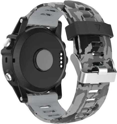 Compatible con Garmin Fenix 3 Watch Band/Fenix 5X, correas de repuesto de silicona de camuflaje compatibles con Garmin Fenix3/Fenix 3 HR/5X