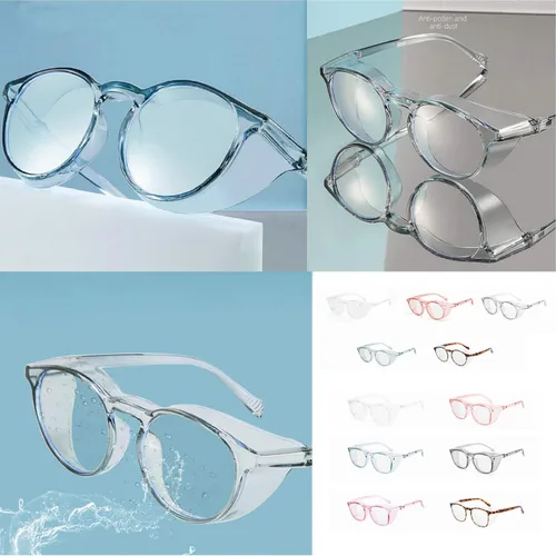 Miniatura 4 de willochra Paquete de 2 gafas de seguridad antivaho con protección lateral, bloqueo de luz azul, cómodas gafas de laboratorio transparentes
