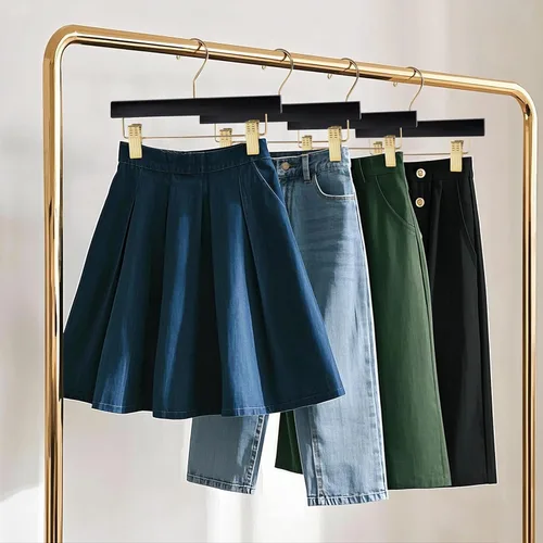 Miniatura 6 de Quality Hangers Perchas de madera negras para pantalones, paquete de 20 perchas giratorias para ropa, falda de madera de loto, pantalones, Negro