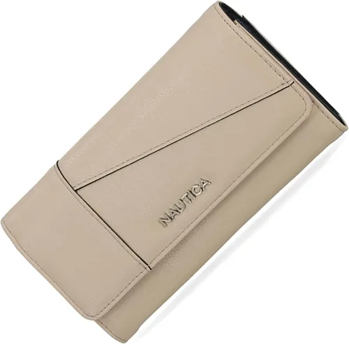 Miniatura 25 de Nautica Money Manager RFID - Cartera delgada y pequeña para mujer - Porta tarjetas de crédito con monedero y cartera con cremallera, organizador
