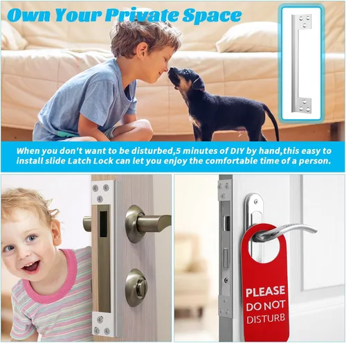 Miniatura 2 de Blulu 2 unidades de placa de protección de pestillo de puerta de 7 pulgadas de ángulo de salida protector protector en forma de L refuerzo