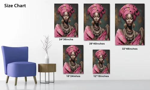 Miniatura 45 de Arte de pared afroamericano, decoración de rey y reina bailarín negro para sala de estar, arte de pareja de amor negro para dormitorio, lienzo