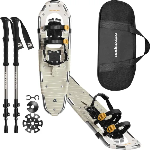 Miniatura 15 de Retrospec Drifter Snowshoes & Trekking Poles Bundle with Adjustable Bindings - Lightweight Aluminum Snow Shoes for Women & Men - All Terrain Hiking