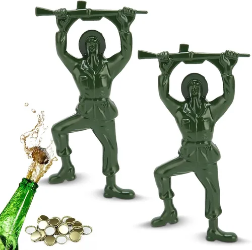 Abrebotellas de cerveza, abridor de botellas de vino creativo 3D hombre del ejército abrebotellas de vino, abridor de botellas de fácil apertura,