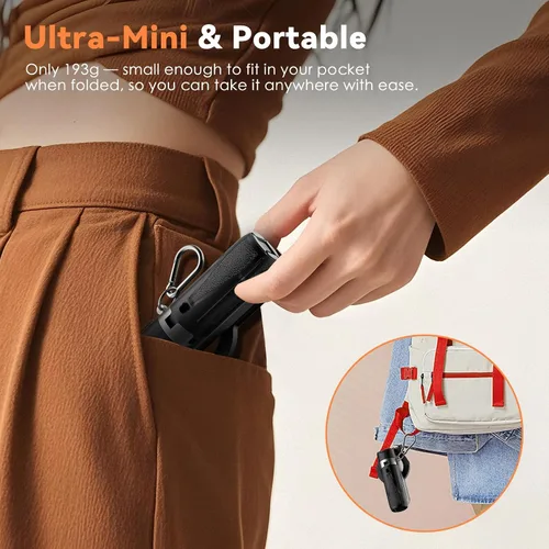 Miniatura 4 de CloudValley Mini trípode magnético para selfie, trípode para teléfono de tamaño de bolsillo 4 en 1 con rotación de 360°, control remoto Bluetooth