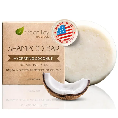 Barra de champú de aceite de coco y argán, hidratante profunda para cabello seco dañado. Champú sólido hidratante y nutritivo para cabello rizado,
