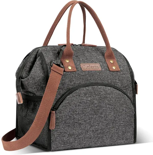 Miniatura 22 de LOKASS - Lonchera con aislamiento para mujeres y hombres - Bolsa de almuerzo reutilizable de 10 L para mujeres - Bolsa térmica con asa superior