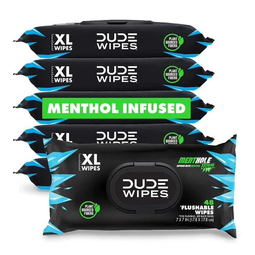 Miniatura 14 de DUDE Toallitas – Toallitas desechables – Paquete de 3, 144 unidades – Manteca de karité suave extra grande – Vitamina E y aloe – Seguro