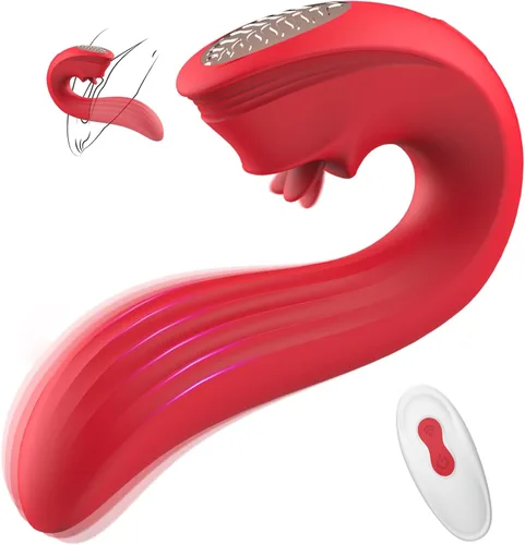 Vibrador de juguetes sexuales para adultos para mujeres – Vibradores de empuje de lengua 3 en 1, consolador de rosa, juguetes sexuales con 9