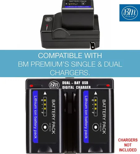 Miniatura 3 de BM Premium Paquete de 2 baterías BP-A30 para cámaras Canon EOS C70, EOS C200, C200B, C220B, EOS C300 Mark II, C300 Mark III, EOS C500 Mark II