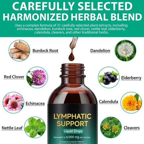 Miniatura 3 de FANSHI 2 gotas de drenaje linfático – Fórmula botánica avanzada con 16 hierbas y suministro liposomal – Apoya la salud inmunológica – Máxima