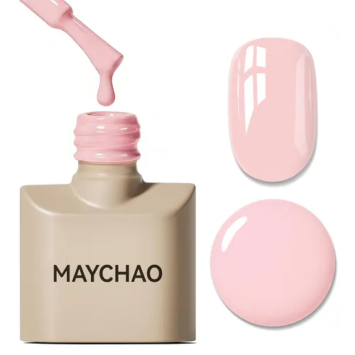 Miniatura 15 de MAYCHAO Esmalte de uñas de gel rosa intenso de 0.5 onzas líquidas, 1 unidad de esmalte de gel rosa brillante, esmalte de uñas que se absorbe con luz