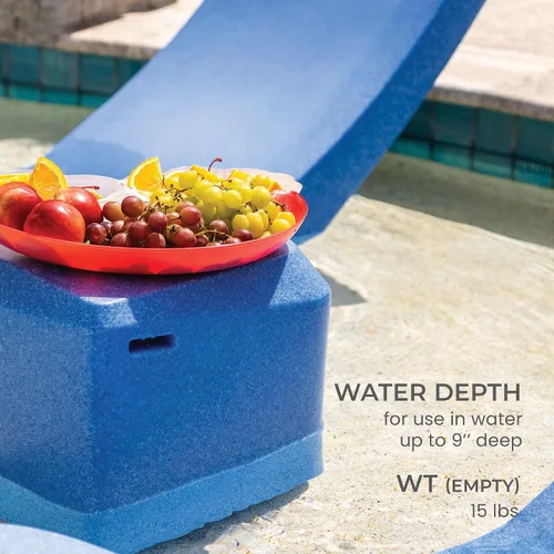 Miniatura 6 de Aqua Outdoors - Mesa auxiliar pequeña para piscinas interiores, estante solar y superficies de patio, diseñada para estantes poco profundos de hasta