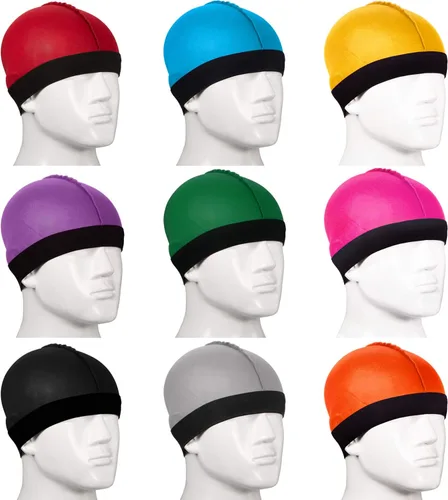 Miniatura 7 de SATINIOR 9 piezas de gorras de ondas sedosas para hombre, con banda elástica, gorras onduladas sedosas, estilo 2