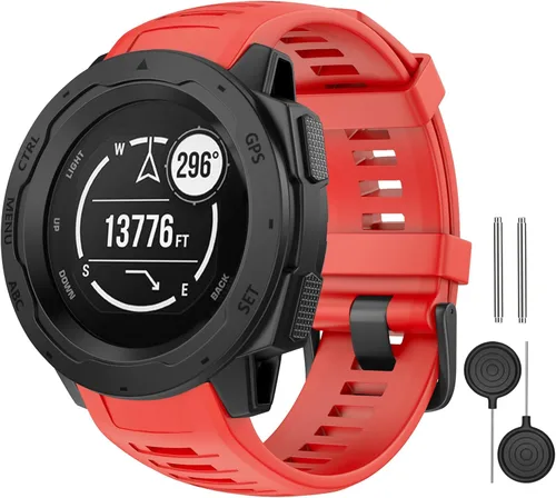Miniatura 8 de Compatible con Garmin Instinct Band, correa de repuesto de silicona suave para Garmin Instinct 2/Solar/Tactical