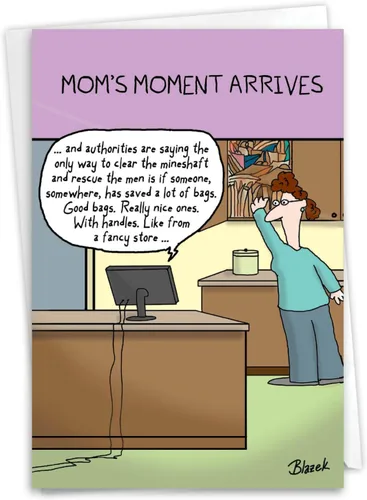 Miniatura 24 de NobleWorks - Divertida tarjeta del día de la madre con sobre - Saludos amorosos y humorísticos para mamá - Nombre real Isn't Mom 0207