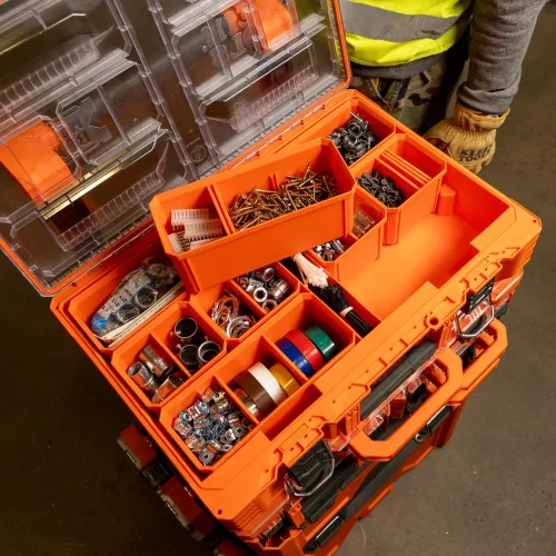 Miniatura 11 de Klein Tools 54806MB MODbox - Caja de compartimento alto, organizador de herramientas de ancho completo, caja de herramientas de piezas pequeñas