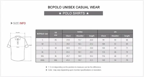 Miniatura 6 de BCPOLO - Polo para hombre, 1 bolsillo en el pecho, Dri Fit