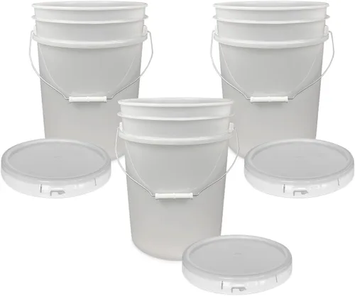 Miniatura 31 de ePackageSupply Balde de 5 galones con tapa hermética Fabricado en EE. UU. Grado alimenticio Plástico premium HDPE resistente Cubo multiuso