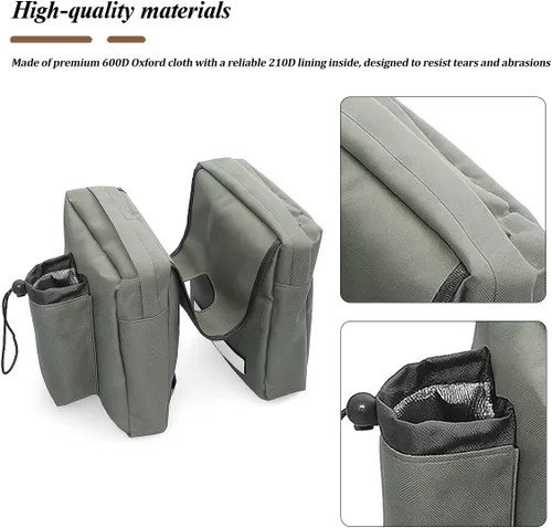 Miniatura 3 de BELOMI Bolsa superior para tanque de ATV, alforja de motocicleta, bolsa de almacenamiento para motonieves, bolsillo de carga impermeable UTV