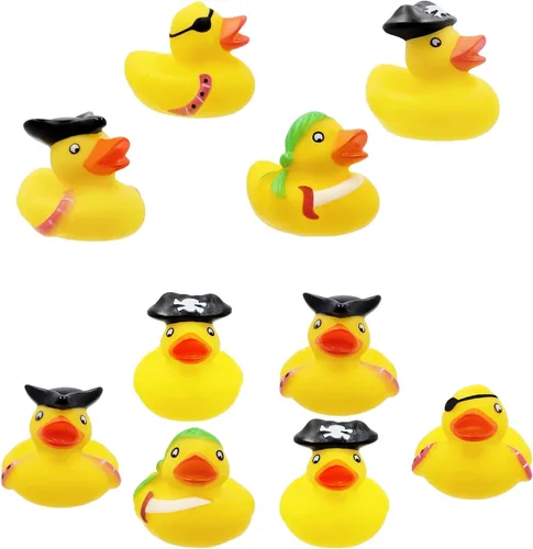 Miniatura 2 de Juguete de pato de goma pirata de San Patricio, paquete de 6 patos para niños, proyectos de cumpleaños de baño, regalos para baby showers, aula