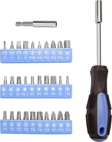 Miniatura 5 de CARTMAN - Juego de herramientas general, kit con caja de almacenamiento de plástico, automotriz, color azul Azul claro
