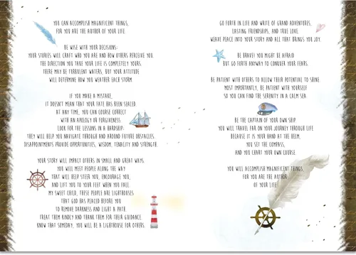 Miniatura 5 de Smiling Wisdom - Old World - Tarjeta de felicitación y recuerdo con texto en inglés «You Are The Author of Your Life»
