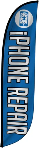 Miniatura 9 de LookOurWay Bandera de plumas, bandera publicitaria de 12 pies de alto para promoción de negocios y eventos, solo bandera, detalles automáticos