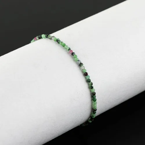 Miniatura 3 de TGH Pulsera de cuentas naturales con piedras preciosas microfacetadas, joyería para ella, cristales curativos energéticos de piedra natal, cadena
